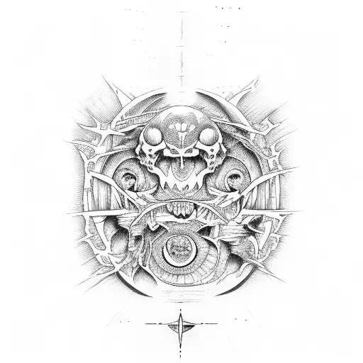 the path to paradise is through hell map tattoo design idea
