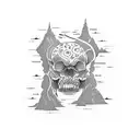 map of the path to paradise is through hell tattoo design idea