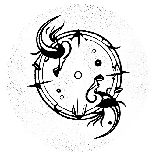 Capricorn Pisces Gemini Virgo  tattoo design idea