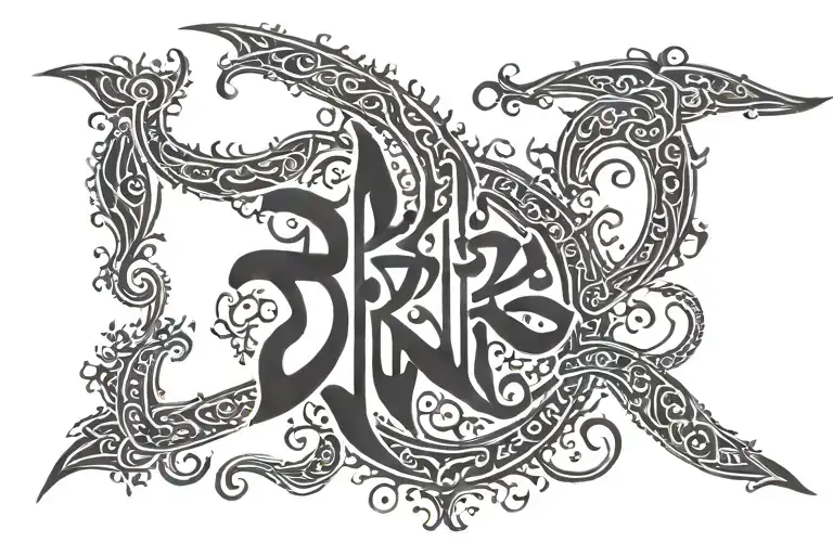 sanskrit calligraphic tattoo tattoo design idea