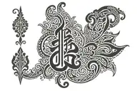 sanskrit calligraphic tattoo tattoo design idea