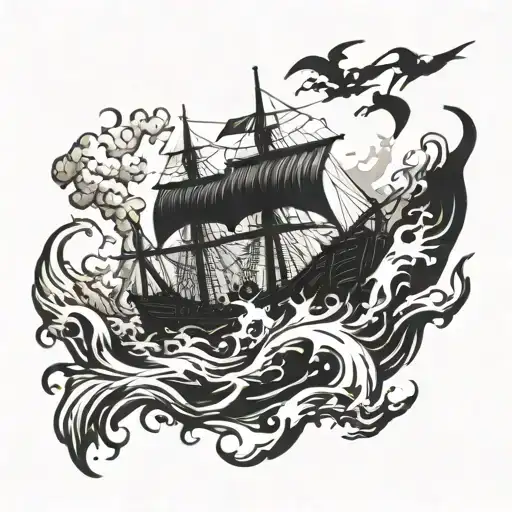Shipwreck tattoo design idea