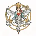 registered nurse tattoo design idea