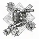 stalker radiation gear tattoo design idea