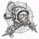stalker radiation gear tattoo design idea