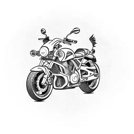 motorcycle, engine, redneck tattoo design idea