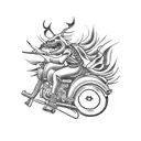 motorcycle, engine, redneck tattoo design idea
