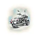 motorcycle, engine, redneck tattoo design idea