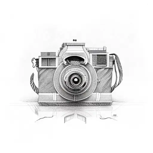 camera tattoo design idea