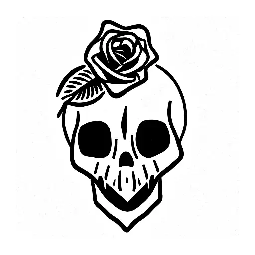 Skull and Roses tattoo design idea