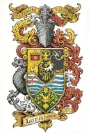 lee family crest with the isle of Arran, Scotland and Maryland, USA tattoo design idea