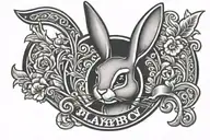 playboy bunny logo tattoo design idea