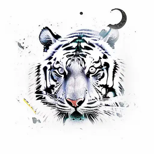 Tiger Biting Neck tattoo design idea