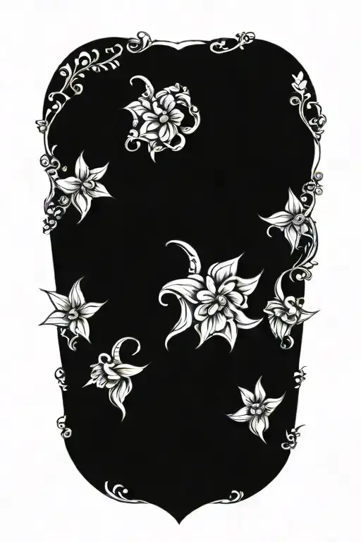 aries zodiac sign daffodils tattoo design idea