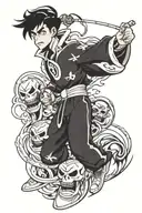 danny phantom going ghost tattoo design idea