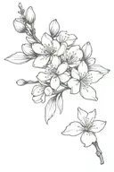 almond blossoms tattoo design idea
