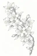 almond blossoms tattoo design idea