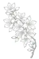 almond blossoms tattoo design idea