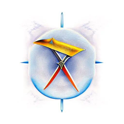 progress and balance that includes a sword in the middle tattoo design idea