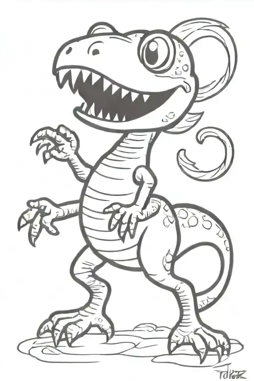 dinosaur tattoo design idea