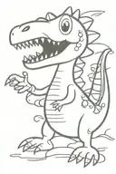 dinosaur tattoo design idea