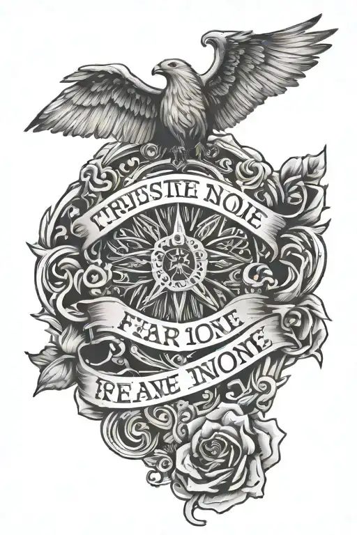 Trust none fear none tattoo design idea