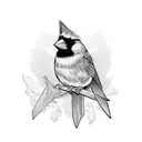 cross nature cardinal tattoo design idea