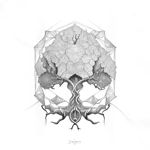 Yggdrasil, the tree of gondor tattoo design idea