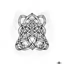 A Celtic knotwork design incorporating the tree of life or the tree of gondor tattoo design idea