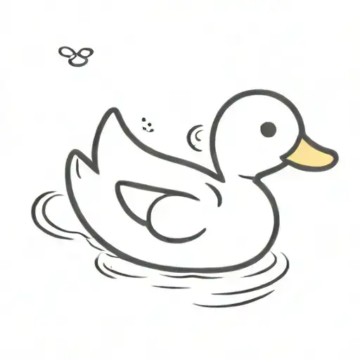 rubber duck tattoo design idea