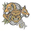 something representing 3 brothers 1 sister bond tattoo design idea