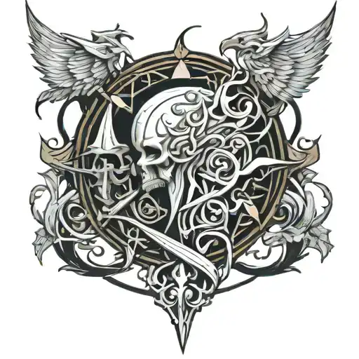 elden ring game simple tattoo tattoo design idea