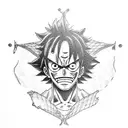 Luffy tattoo design idea