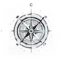 Broken Compass tattoo design idea