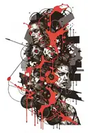 large details strokes shadows tattoo design idea