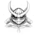 Raphael from TMNT surrounded by thick black and red brush strokes tattoo design idea