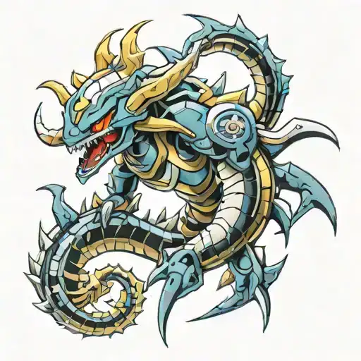 megaman gyrados tattoo design idea