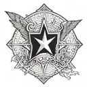 Air Force logo and Polaris star tattoo design idea