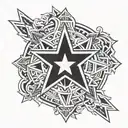Air Force logo and Polaris star tattoo design idea