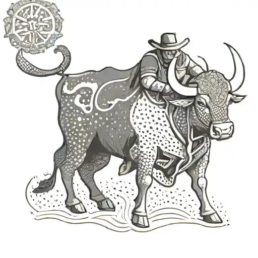 matador and bull tattoo design idea