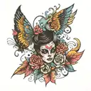 anxiety mental health tattoo design idea