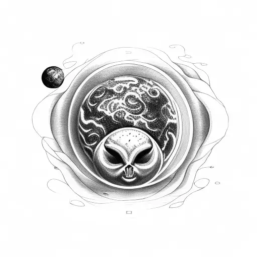 planete saturne  tattoo design idea