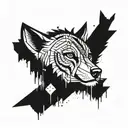 A minimalist tattoo design combining elements from Twenty One Pilots and Teen Wolf tattoo design idea