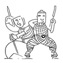 David vs Goliath  tattoo design idea