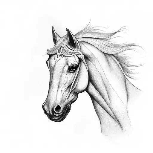 horse tattoo design idea