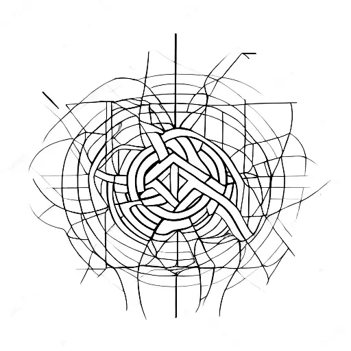 abstract symmetrical representation of number eleven tattoo design idea