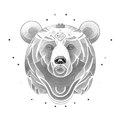 bear with kebab tattoo design idea