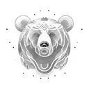 bear with kebab tattoo design idea
