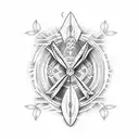 Surfboard tattoo design idea