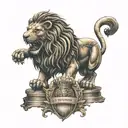 roaring lion, Bayer 04 Leverkusen logo, DFB Pokal, championship trophy, 14.04.2024, 25.05.2024, tattoo design idea